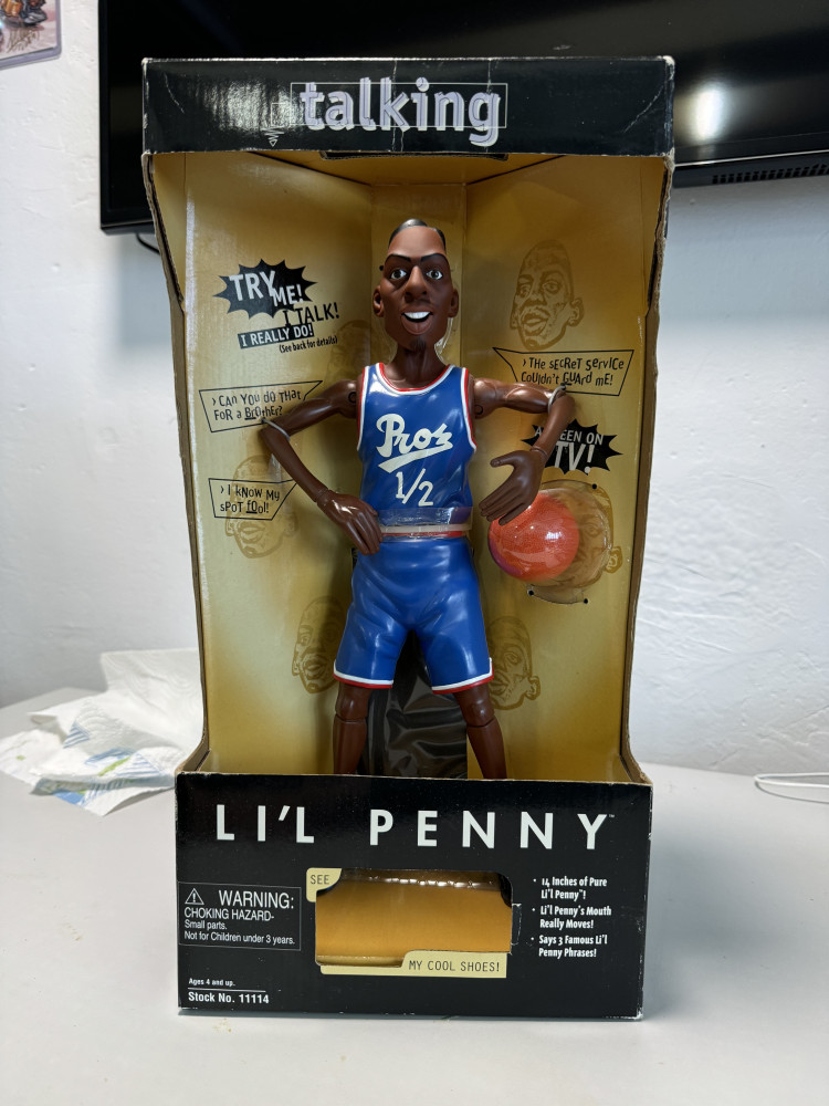 Vintage Nike 1997 Talking Lil Little Penny Hardaway Action Figure TV AD Doll_0